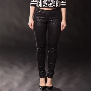 DVF metallic printed Chain Link Logo Jeans
